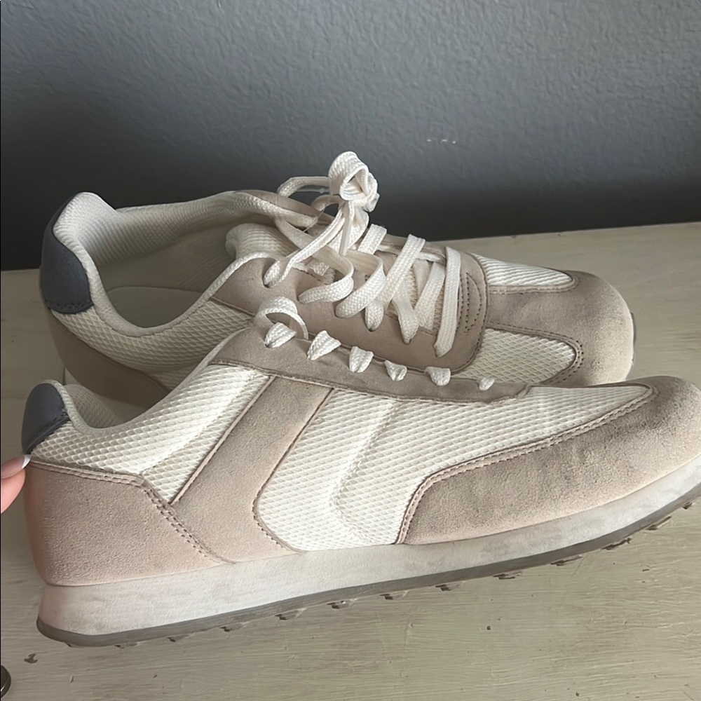 Men's Beige Casual Sneakers